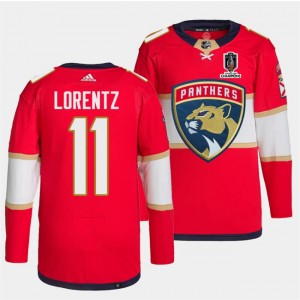 NHL Panthers 11 Steven Lorentz Red Home 2024 Stanley Cup Champions Adidas Men Jersey