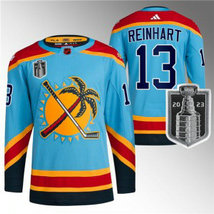 NHL Panthers 13 Sam Reinhart Blue 2023 Stanley Cup Final Reverse Retro Adidas Men Jersey