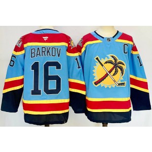 NHL Panthers 16 Aleksander Barkov Blue 2024 New Men Jersey