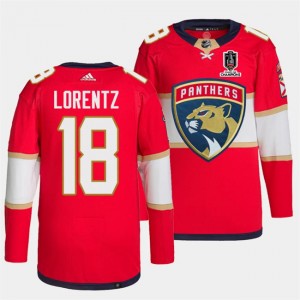 NHL Panthers 18 Steven Lorentz Red Home 2024 Stanley Cup Champions Adidas Men Jersey