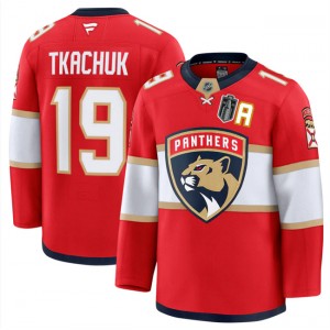 NHL Panthers 19 Matthew Tkachuk Red 2025 Stanley Cup Final Patch New Men Jersey