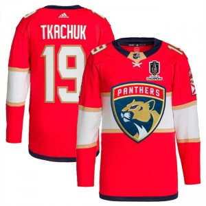 NHL Panthers 19 Matthew Tkachuk Red Home 2024 Stanley Cup Champions Adidas Men Jersey
