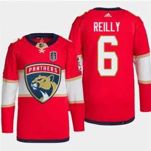 NHL Panthers 6 Mike Reilly Red 2024 Stanley Cup Final Patch Adidas Men Jersey