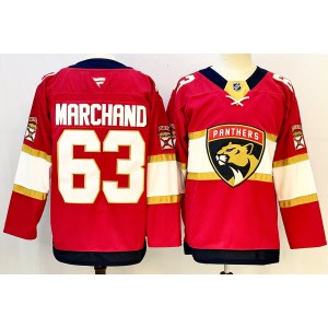 NHL Panthers 63 Marchand Red New Men Jersey