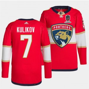 NHL Panthers 7 Dmitry Kulikov Red Home 2024 Stanley Cup Champions Adidas Men Jersey