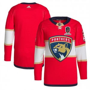 NHL Panthers Blank Red Home 2024 Stanley Cup Champions Adidas Men Jersey