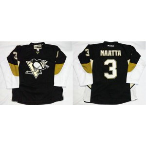 NHL Penguins 3 Olli Maatta Black Home Men Jersey