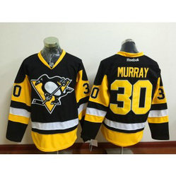 NHL Penguins 30 Matt Murray Black Alternate Men Jersey