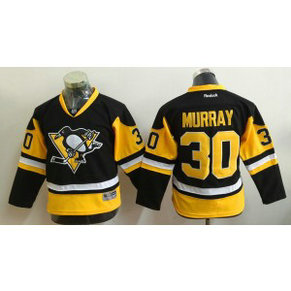 NHL Penguins 30 Matt Murray Black Reebok Youth Jersey