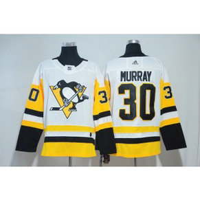 NHL Penguins 30 Matt Murray White Adidas Men Jersey