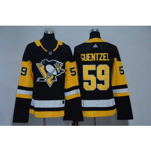 NHL Penguins 59 Jake Guentzel Black Adidas Women Jersey