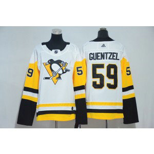 NHL Penguins 59 Jake Guentzel White Adidas Women Jersey