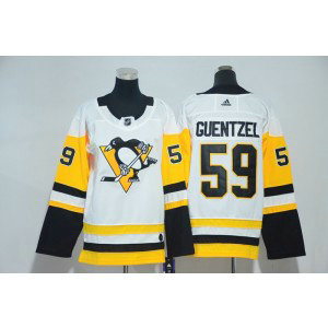 NHL Penguins 59 Jake Guentzel White Adidas Youth Jersey