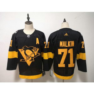 NHL Penguins 71 Evgeni Malkin 2019 Stadium Series Black Adidas Men Jersey
