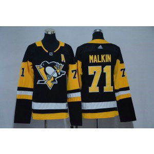 NHL Penguins 71 Evgeni Malkin Black Adidas Women Jersey
