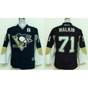 NHL Penguins 71 Evgeni Malkin Black Youth Jersey