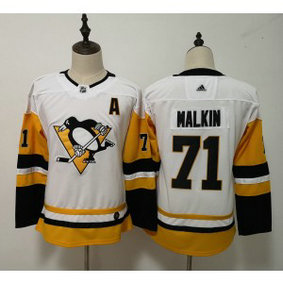 NHL Penguins 71 Evgeni Malkin White Adidas Youth Jersey