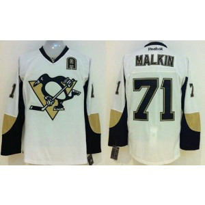 NHL Penguins 71 Evgeni Malkin White Youth Jersey