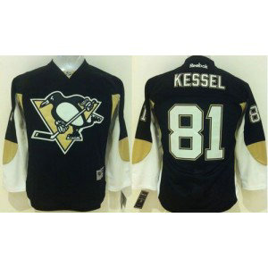 NHL Penguins 81 Phil Kessel Black Youth Jersey