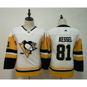 NHL Penguins 81 Phil Kessel White Adidas Youth Jersey