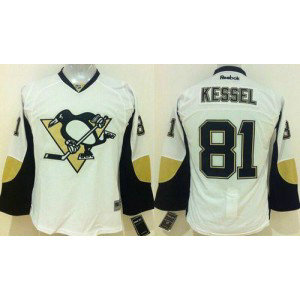 NHL Penguins 81 Phil Kessel White Youth Jersey
