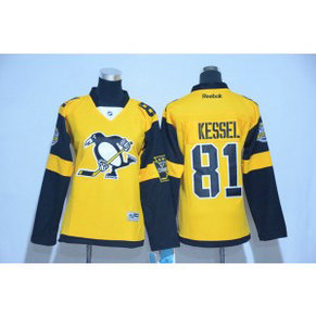 NHL Penguins 81 Phil Kessel Yellow 2017 Stadium Series Reebok Women Jersey