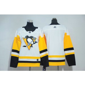NHL Penguins Blank White Adidas Women Jersey