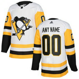 NHL Pittsburgh Penguins White Customized Adidas Men Jersey
