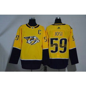 NHL Predators 59 Roman Josi Gold Adidas Men Jersey