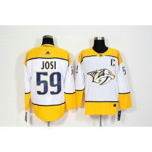 NHL Predators 59 Roman Josi White Adidas Men Jersey
