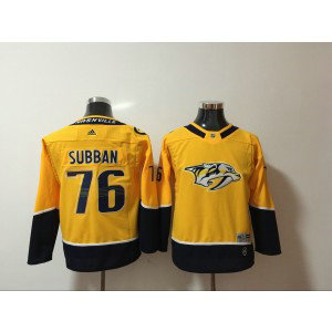NHL Predators 76 P.K. Subban Yellow Adidas Youth Jersey