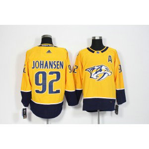 NHL Predators 92 Ryan Johansen Yellow Adidas Men Jersey