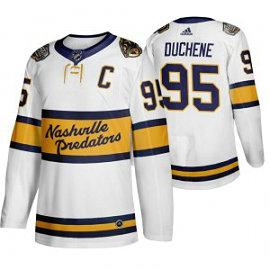 NHL Predators 95 Matt Duchene White 2020 Winter Classic Adidas Men Jersey