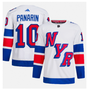 NHL Rangers 10 Panarin White 2024 Stadium Series Adidas Men Jersey