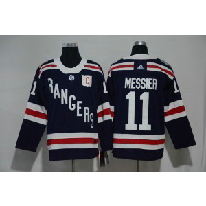 NHL Rangers 11 Mark Messier Navy 2018 Winter Classic Adidas Men Jersey