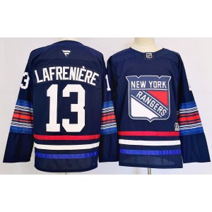 NHL Rangers 13 Alexis Lafreniere Blue 2024 New Adidas Men Jersey