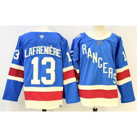 NHL Rangers 13 Lafreniere Blue 2025 Centennial New Men Jersey