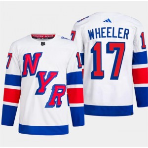 NHL Rangers 17 Blake Wheeler White 2024 Stadium Series Adidas Men Jersey