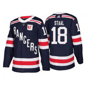 NHL Rangers 18 Marc Staal Navy 2018 Winter Classic Adidas Men Jersey