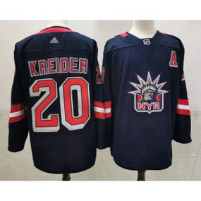 NHL Rangers 20 Chris Kreider 2020 New Adidas Men Jersey