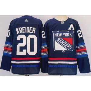 NHL Rangers 20 Chris Kreider Blue 2024 New Adidas Men Jersey