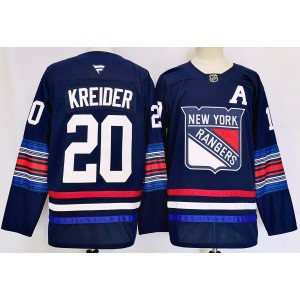 NHL Rangers 20 Chris Kreider Navy 2024 New Adidas Men Jersey