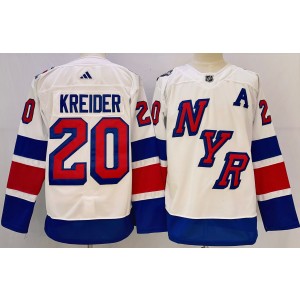 NHL Rangers 20 Chris Kreider White 2024 Stadium Series Adidas Men Jersey