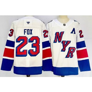 NHL Rangers 23 Fox White 2024 New Men Jersey