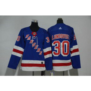 NHL Rangers 30 Henrik Lundqvist Blue Adidas Youth Jersey