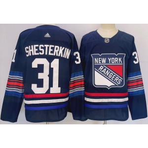 NHL Rangers 31 Igor Shesterkin Blue 2024 New Adidas Men Jersey