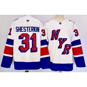 NHL Rangers 31 Igor Shesterkin White 2024 New Adidas Men Jersey