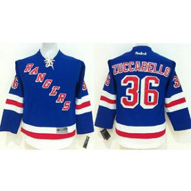 NHL Rangers 36 Mats Zuccarello Blue Home Youth Jersey