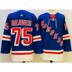 NHL Rangers 75 Reaves Blue Adidas Men Jersey