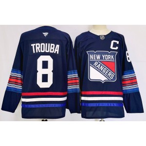 NHL Rangers 8 Jacob Trouba Navy 2024 New Adidas Men Jersey